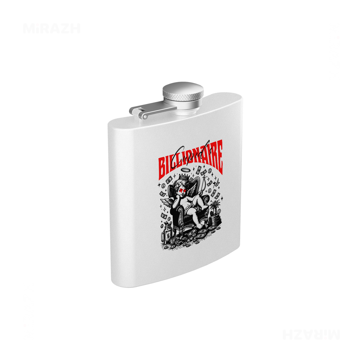 CupidCashThrone Hip Flasks 03 White