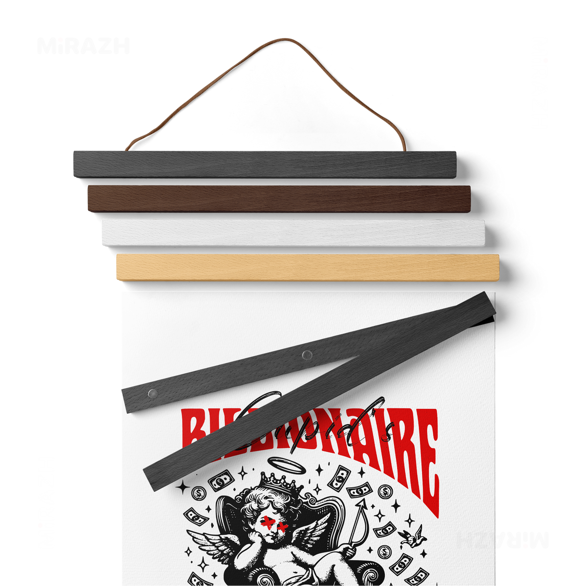 CupidCashThrone Magnetic Hanger Poster 02 Black Wood