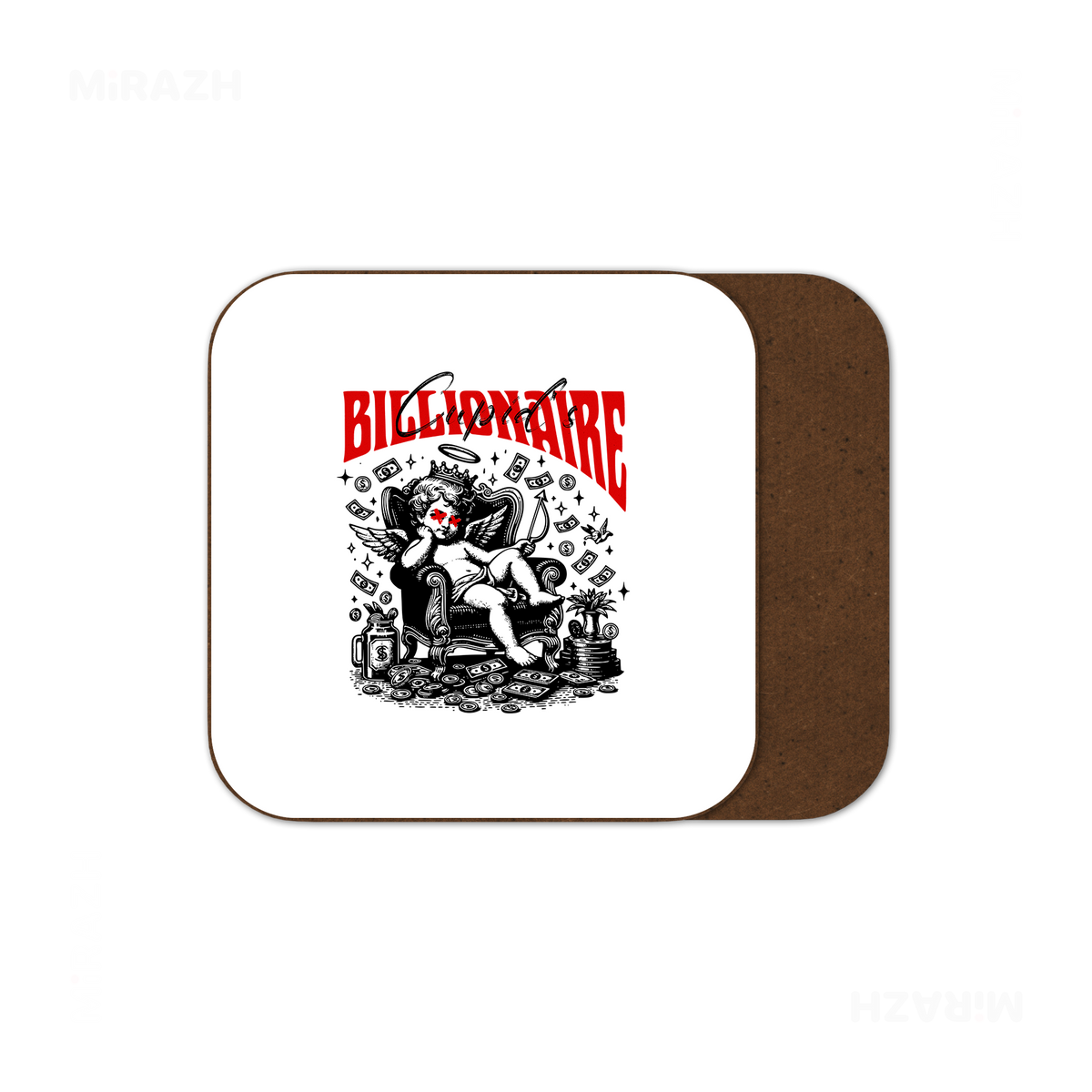 CupidCashThrone Semi Glossy Coaster 01