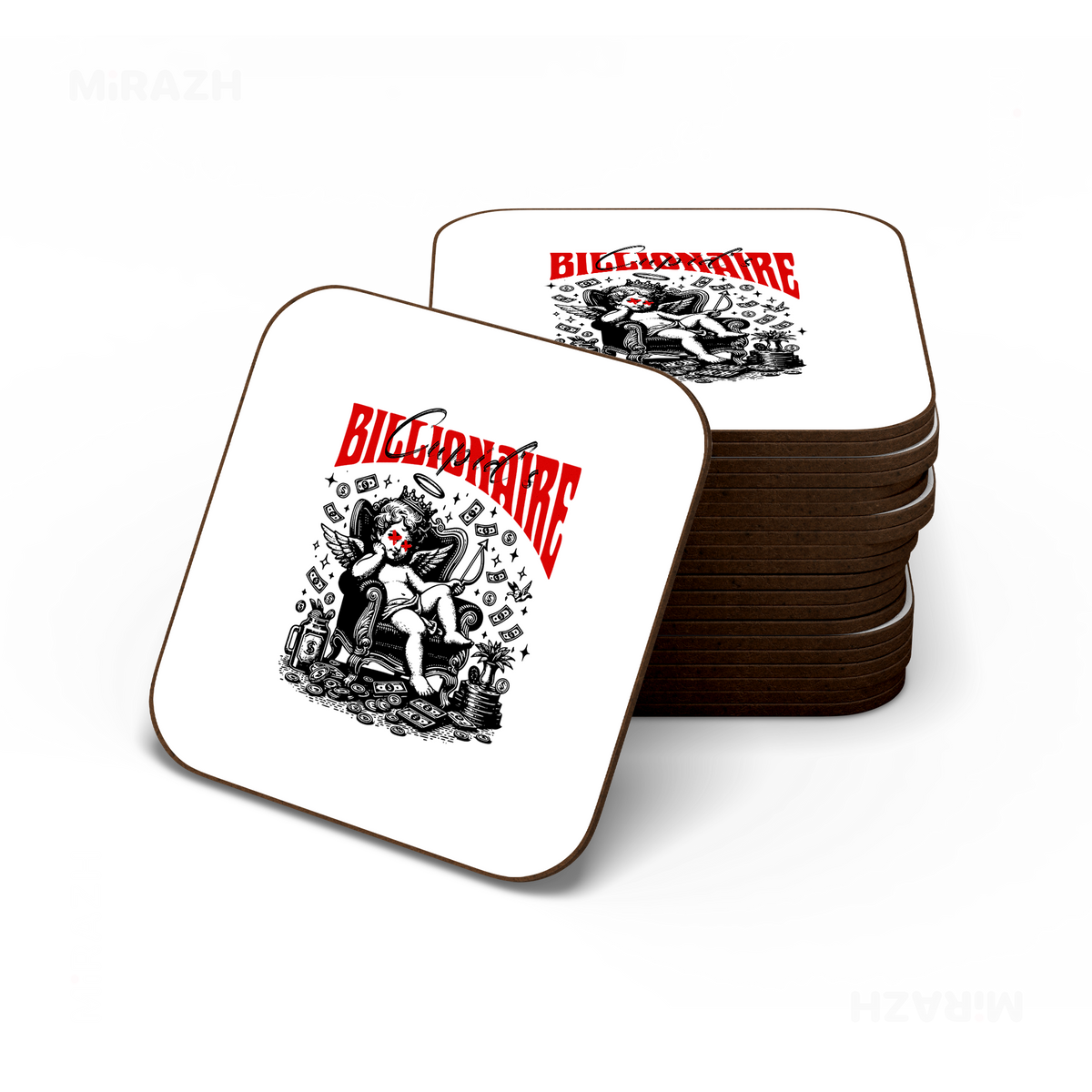 CupidCashThrone Semi Glossy Coaster 06