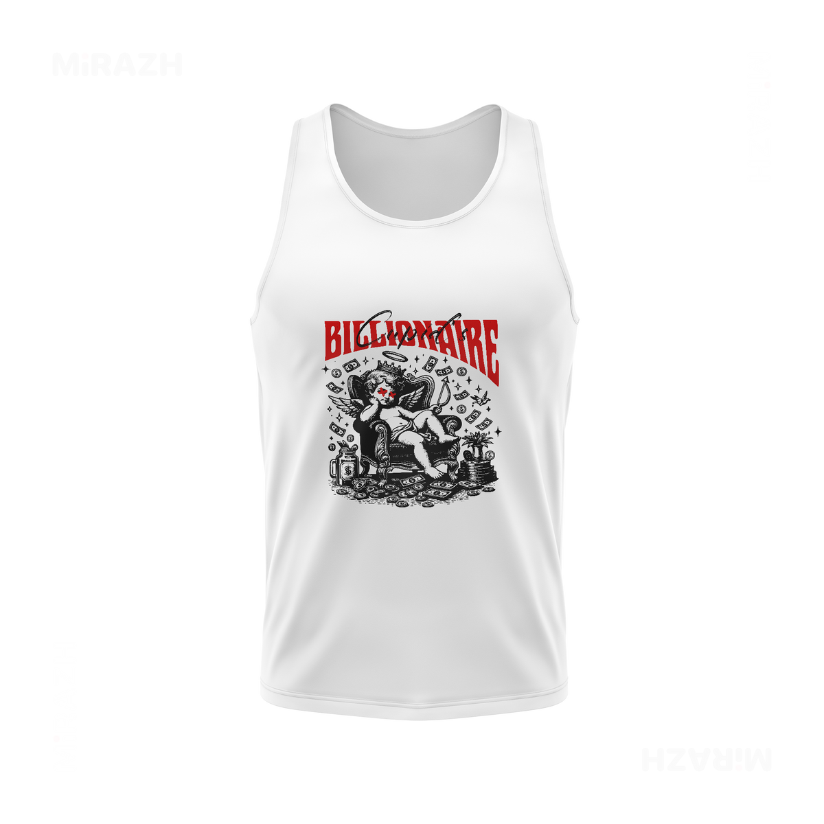 CupidCashThrone Tank Tops 01 White
