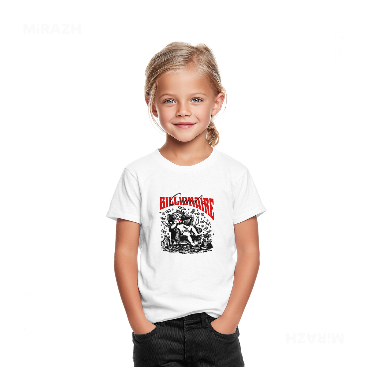 CupidCashThrone Toddler T Shirt 02 White