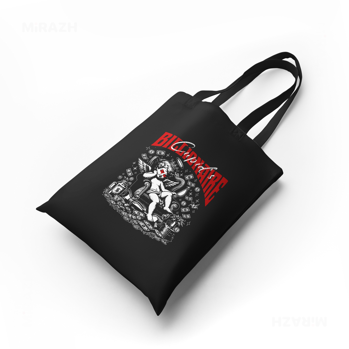 CupidCashThrone Tote Bags 04 Black
