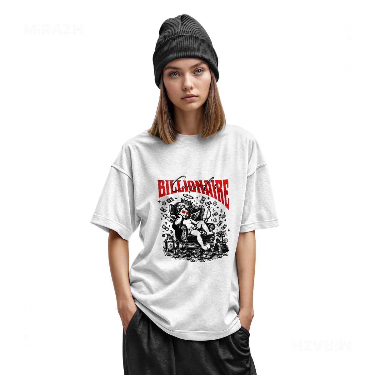 CupidCashThrone Youth T Shirt 02 White