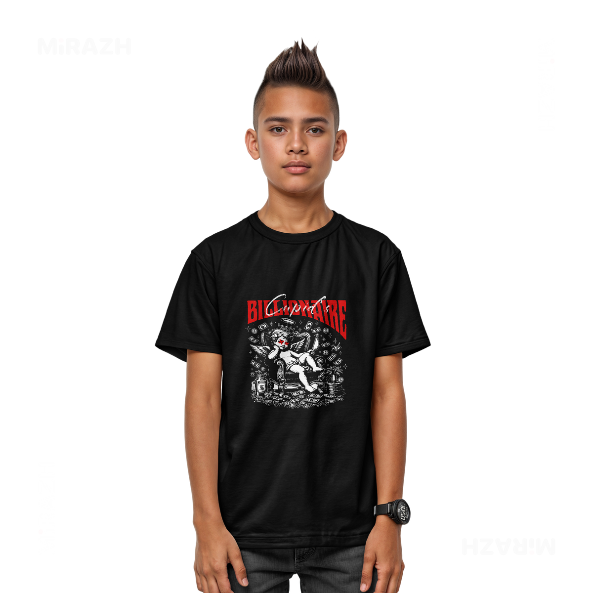 CupidCashThrone Youth T Shirt 03 Black