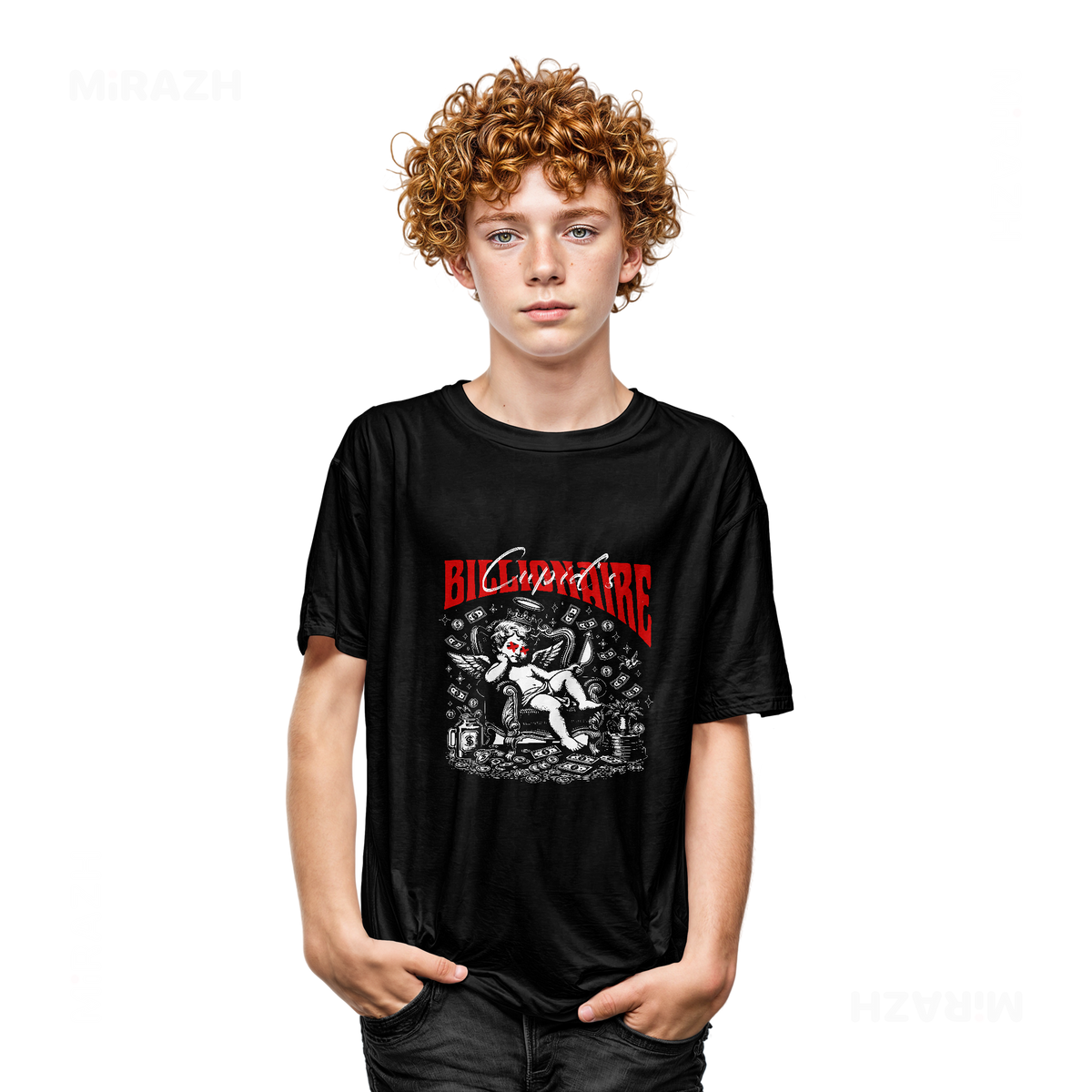 CupidCashThrone Youth T Shirt 05 Black