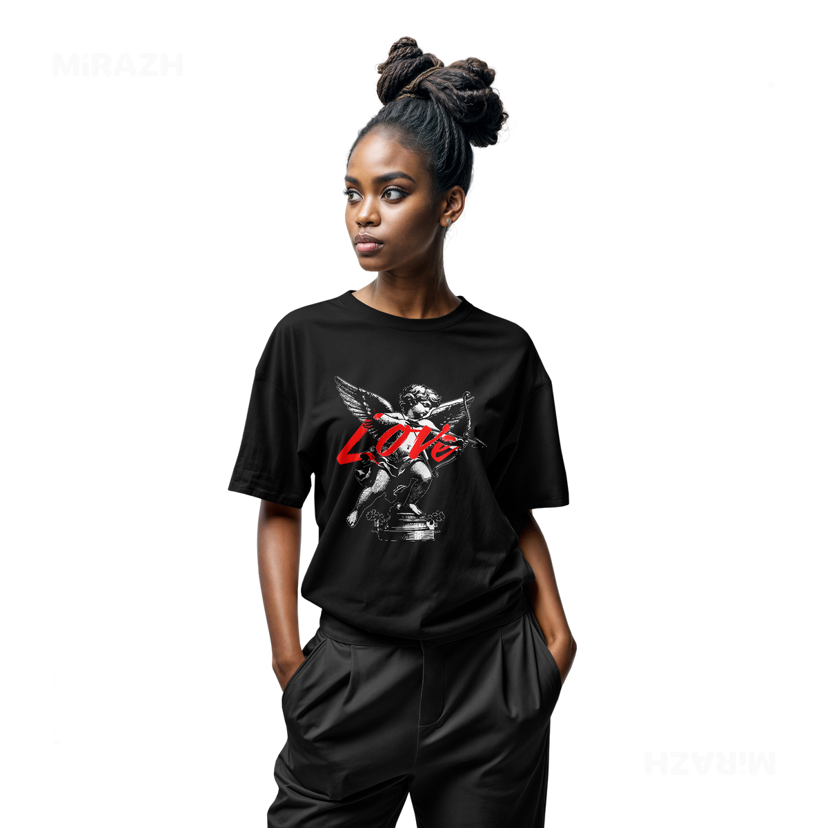 CupidLoveStruck Adult T Shirt 04 Black
