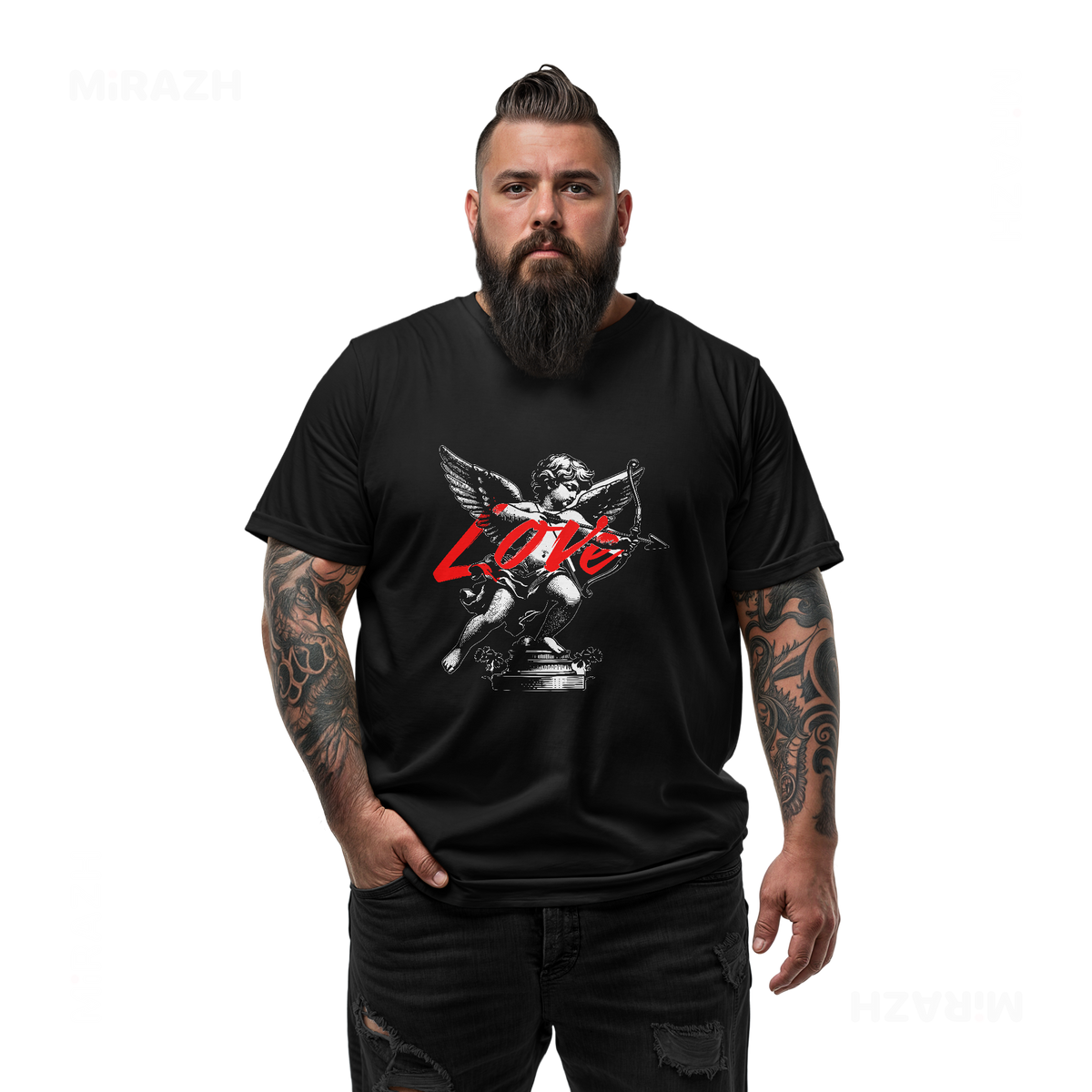 CupidLoveStruck Adult T Shirt 05 Black