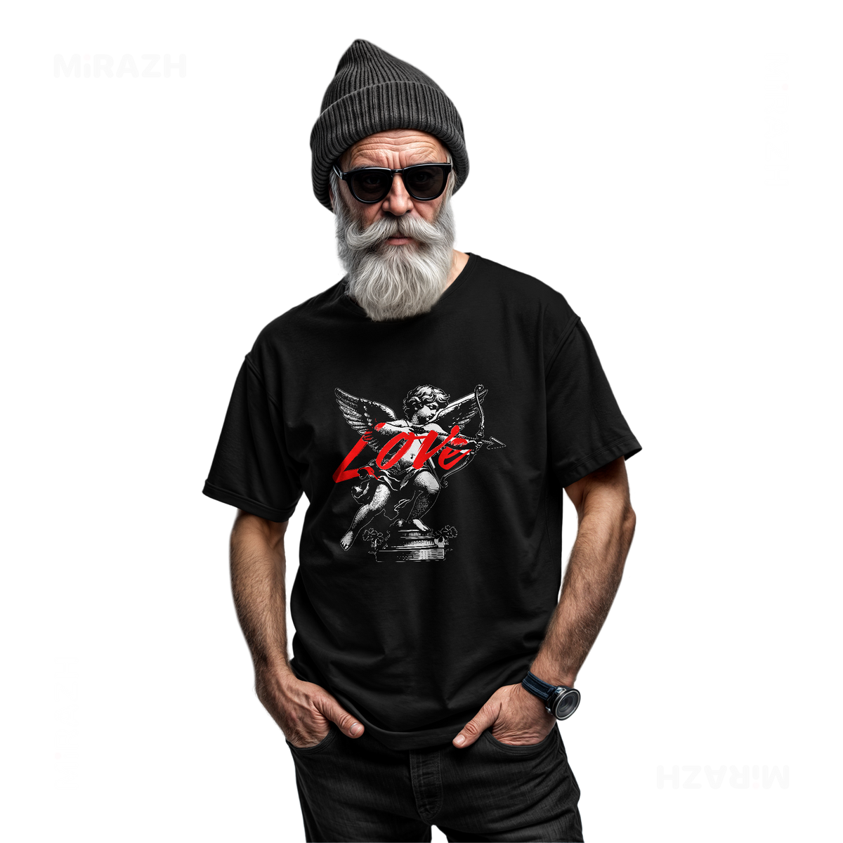 CupidLoveStruck Adult T Shirt 06 Black