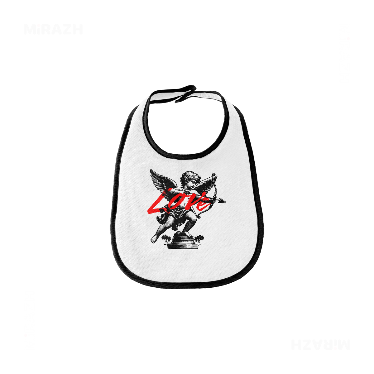 CupidLoveStruck Baby Bibs 01 White Black