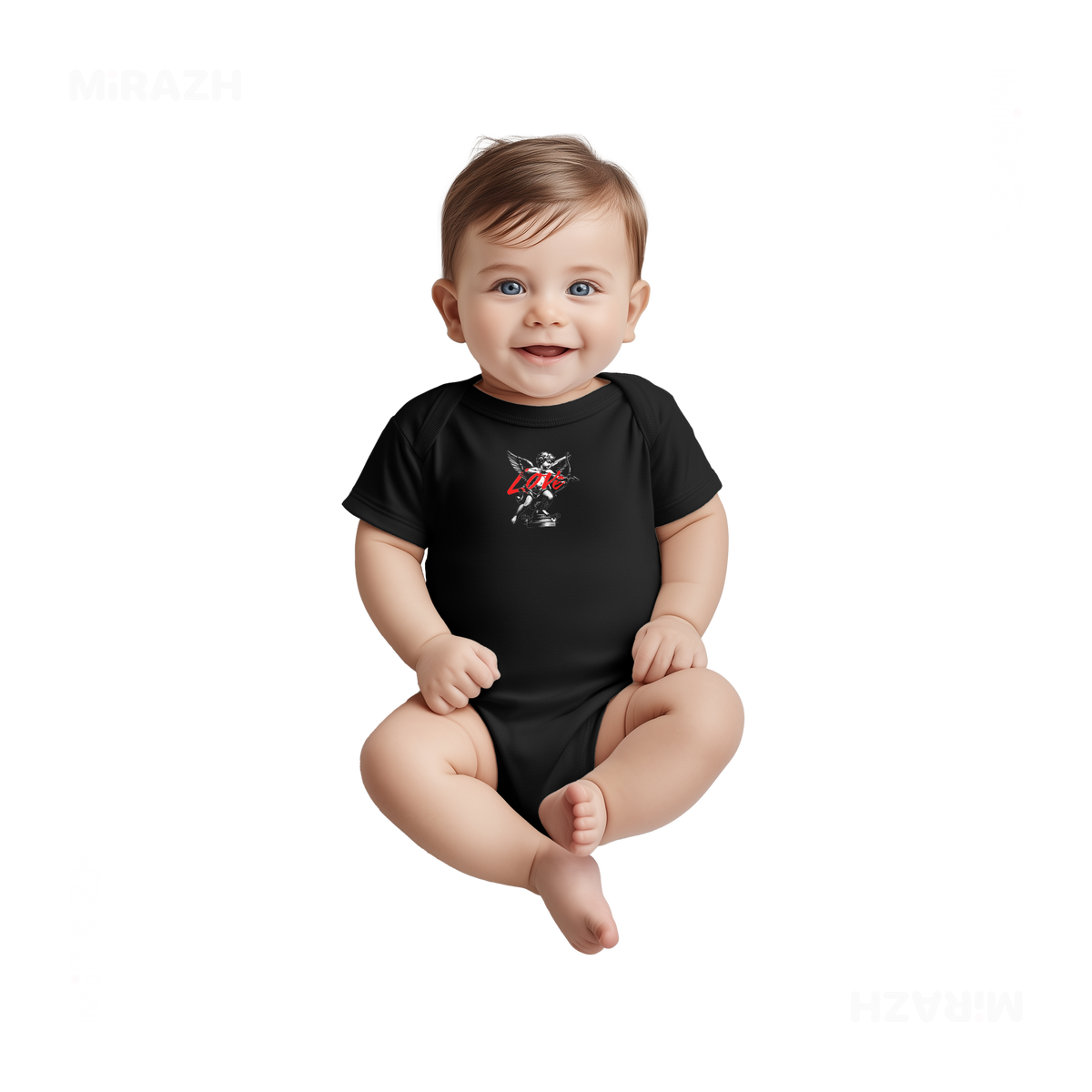 CupidLoveStruck Baby Onesies 03 Black
