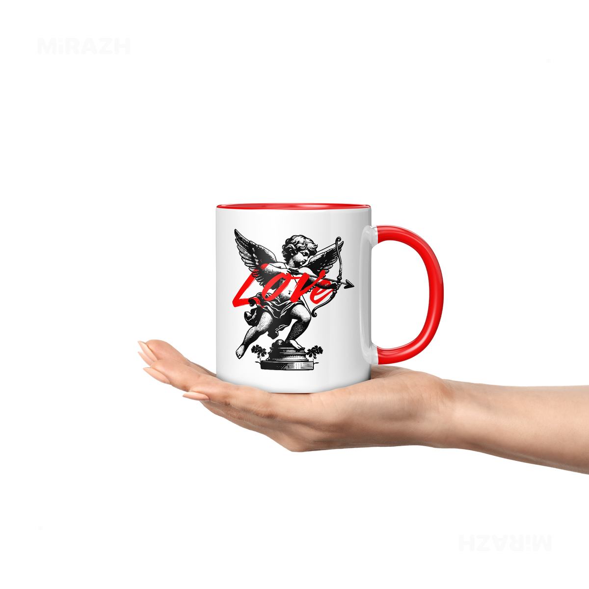 CupidLoveStruck Ceramic Mug 04 White Red