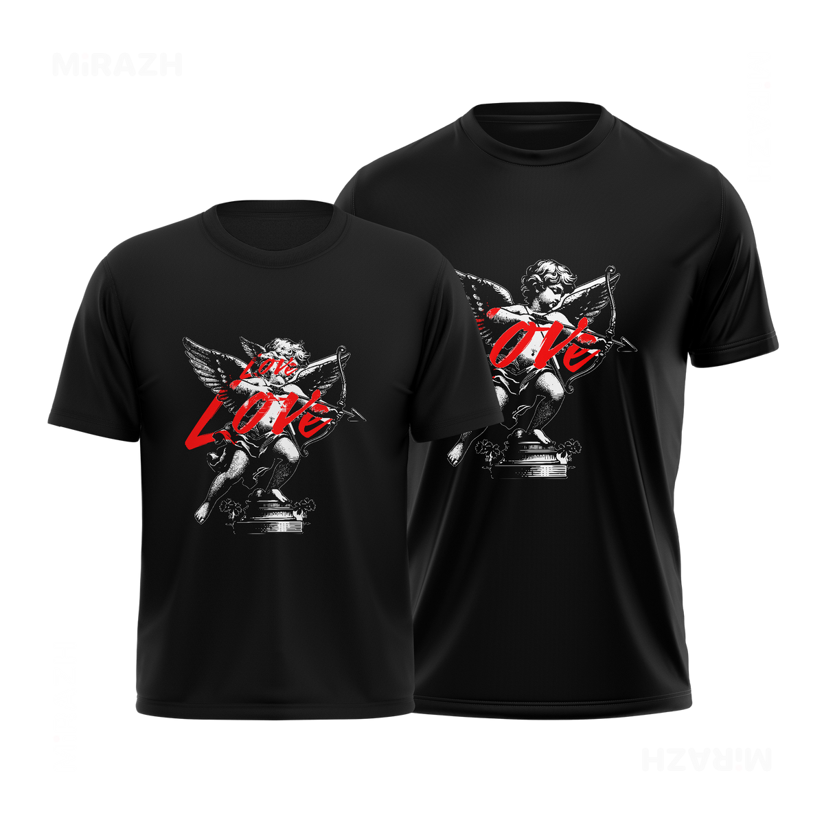 CupidLoveStruck Couple T Shirt 01 Black