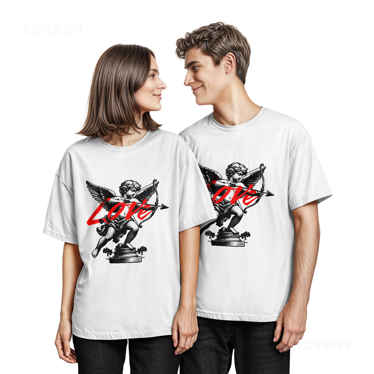 CupidLoveStruck Couple T Shirt 05 White