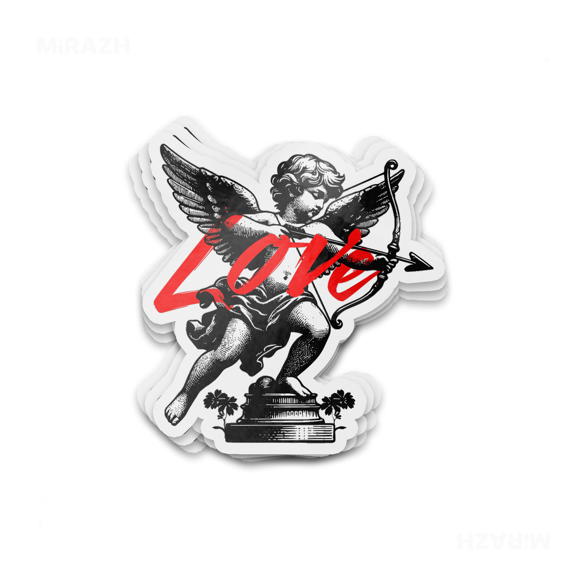 CupidLoveStruck Die Cut Outdoor Sticker 01 Clear