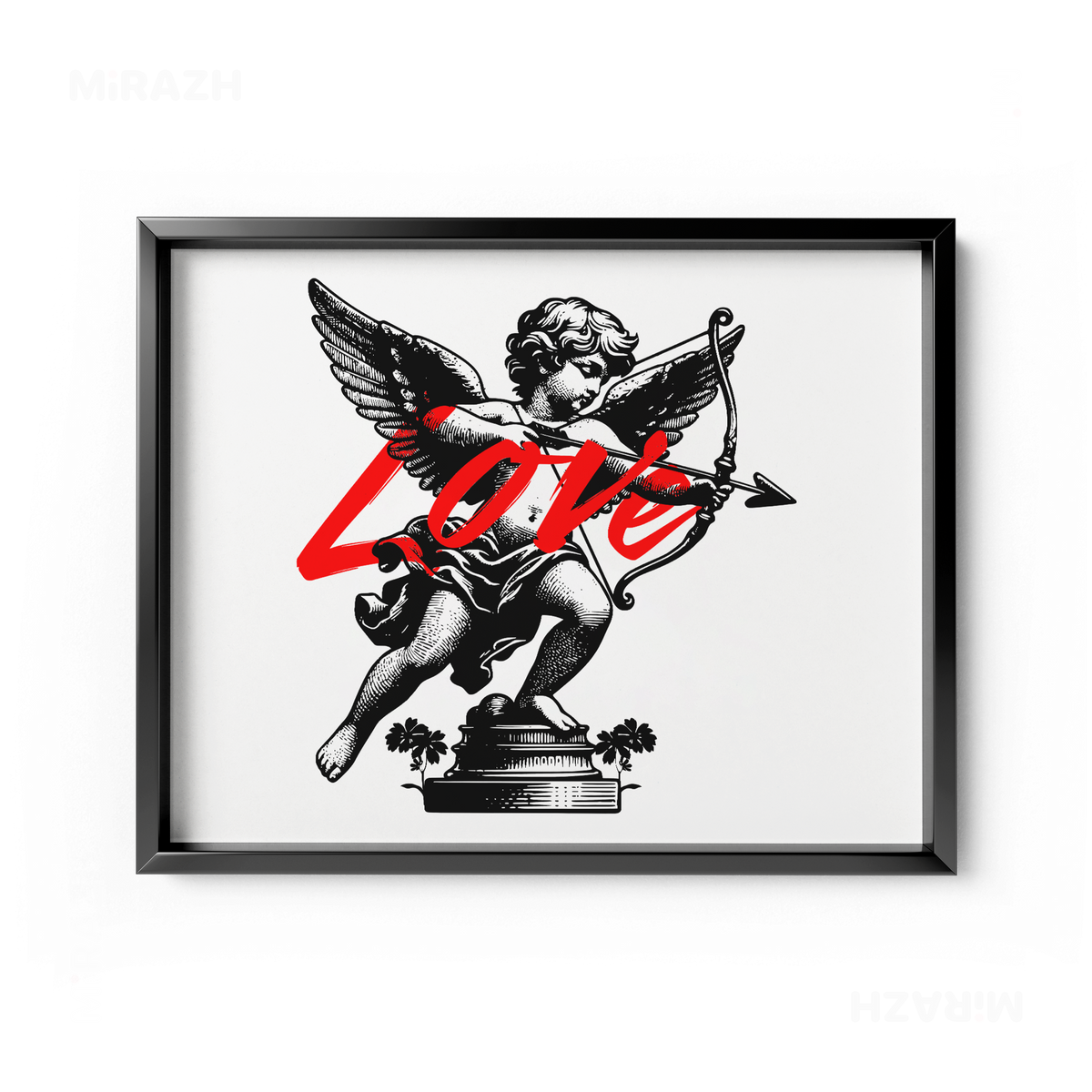 CupidLoveStruck Framed Poster 03 Black Aluminum