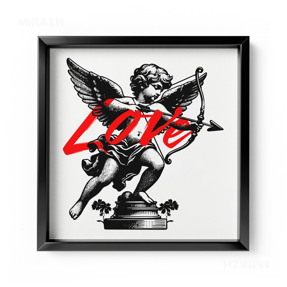 CupidLoveStruck Framed Poster 04 Black Aluminum