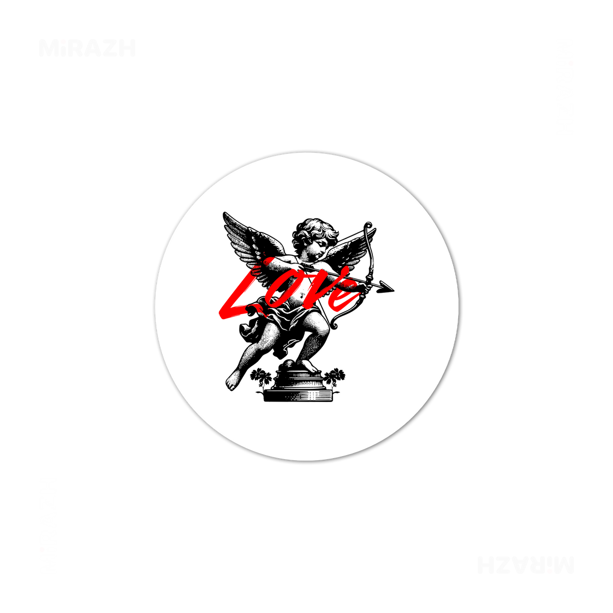 CupidLoveStruck High Gloss Coaster 03 Round