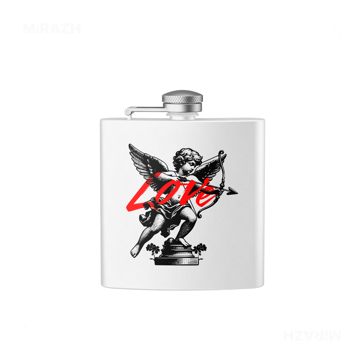 CupidLoveStruck Hip Flasks 01 White