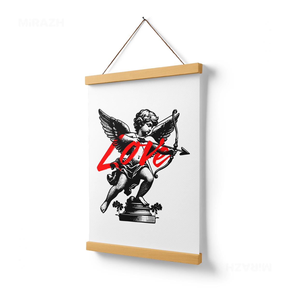 CupidLoveStruck Magnetic Hanger Poster 03 Natural Wood