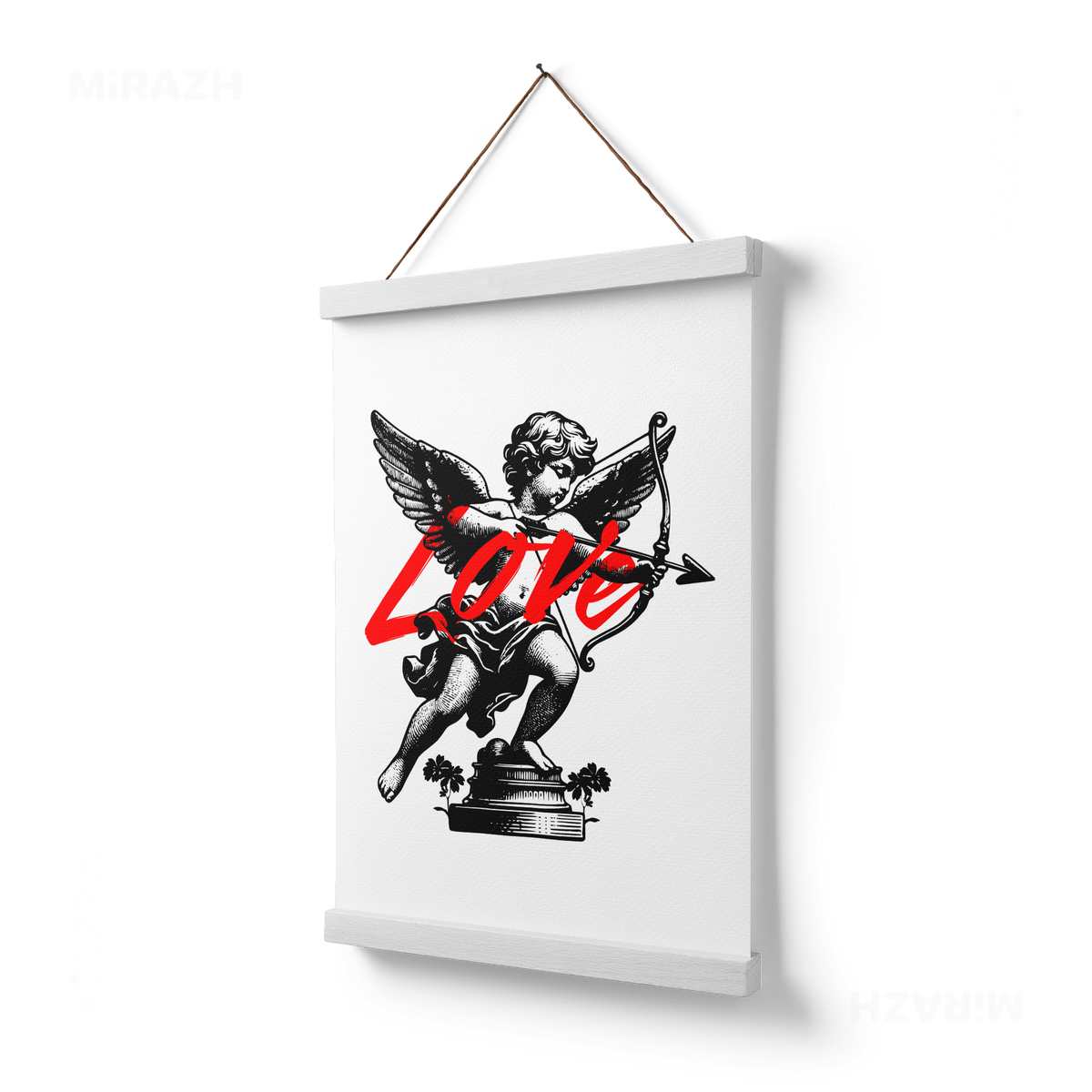 CupidLoveStruck Magnetic Hanger Poster 03 White Wood