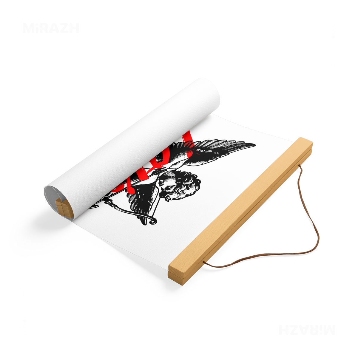CupidLoveStruck Magnetic Hanger Poster 04 Natural Wood