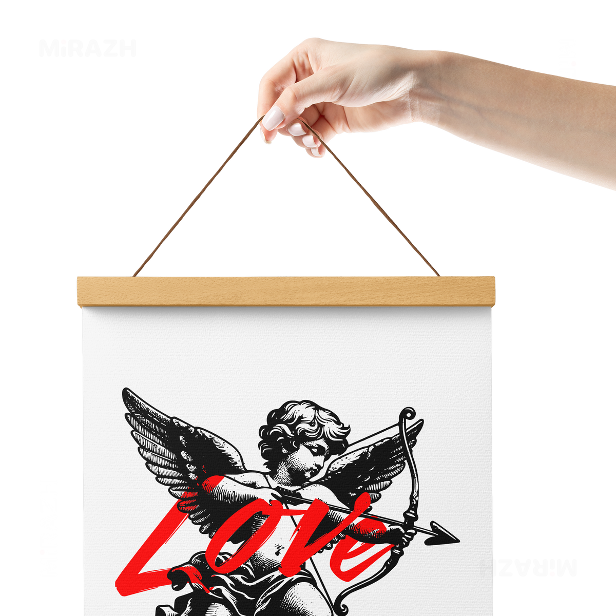 CupidLoveStruck Magnetic Hanger Poster 05 Natural Wood