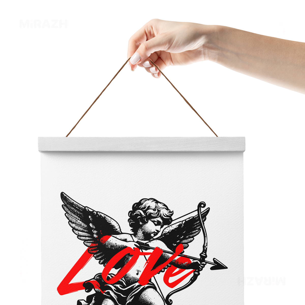 CupidLoveStruck Magnetic Hanger Poster 05 White Wood