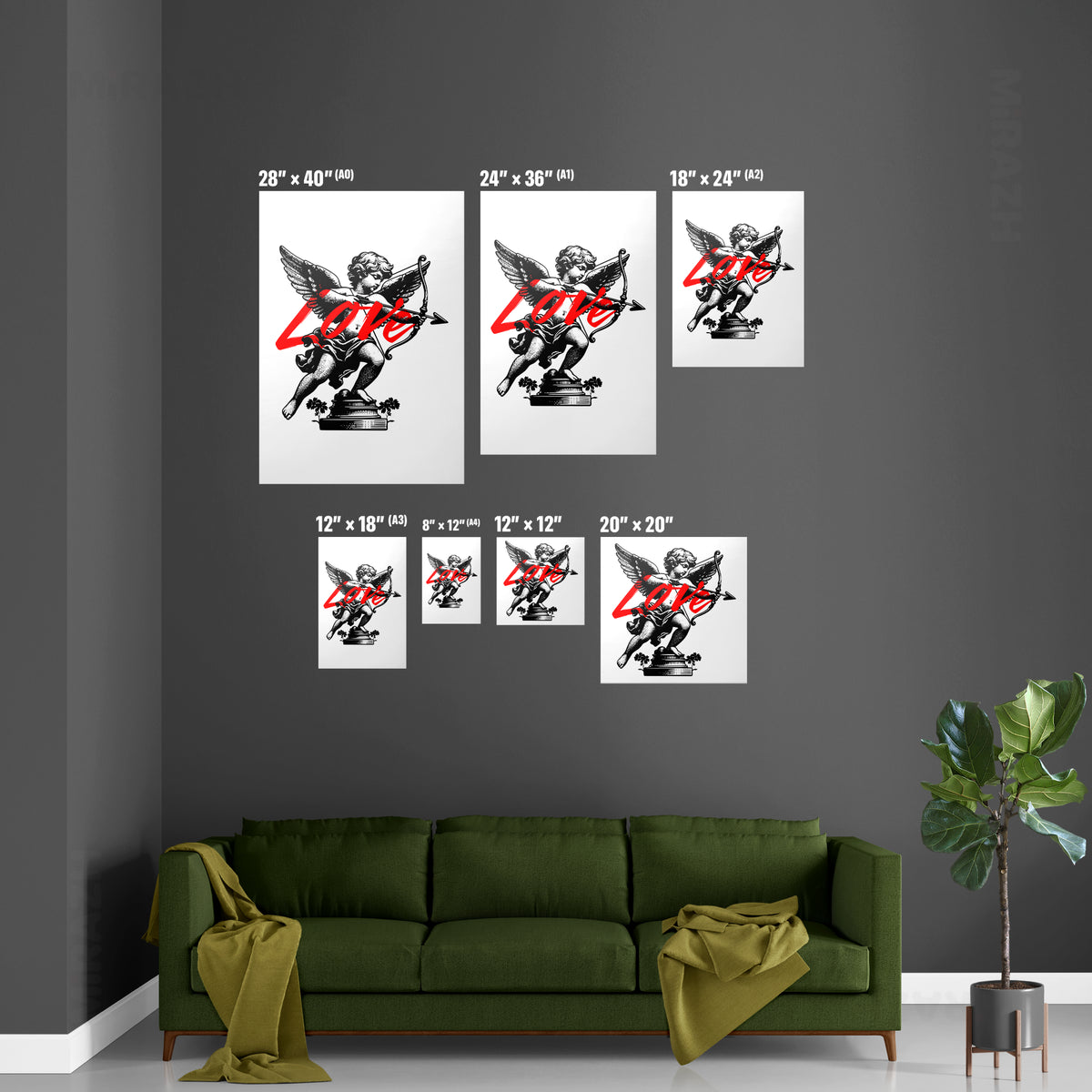 CupidLoveStruck Magnetic Hanger Poster 06 Black Wood