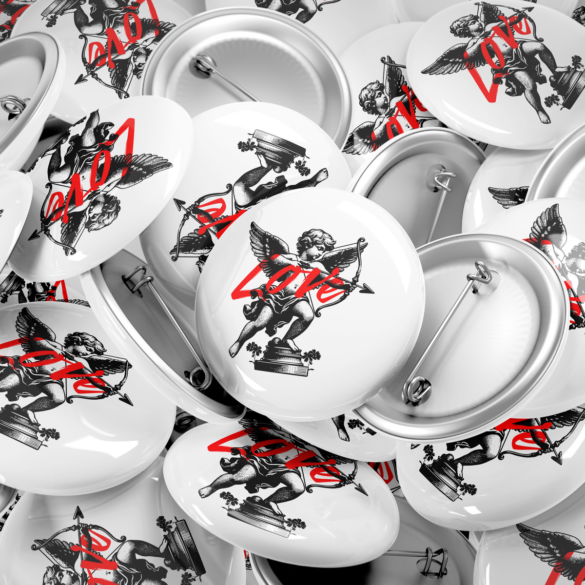 CupidLoveStruck Pin Buttons 06 Round