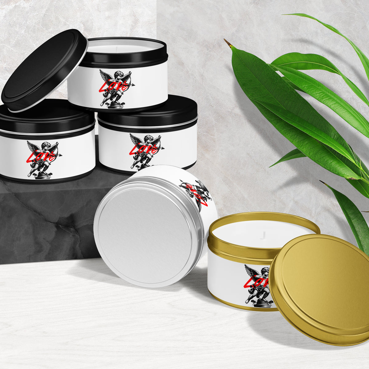 CupidLoveStruck Tin Candle 02 Black