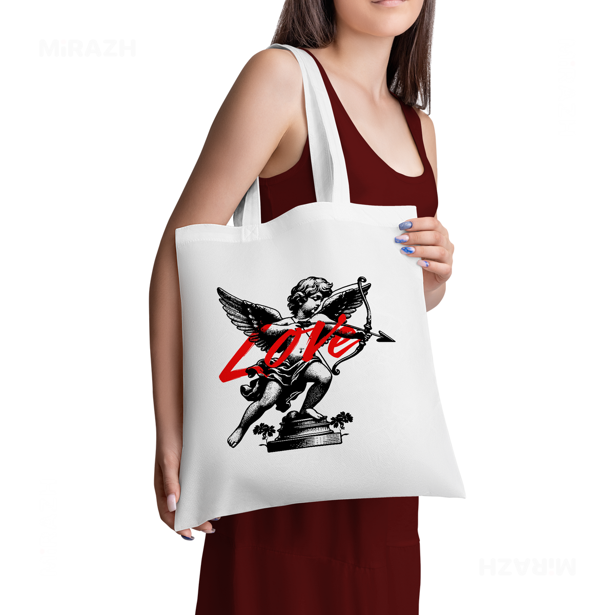 CupidLoveStruck Tote Bags 02 White