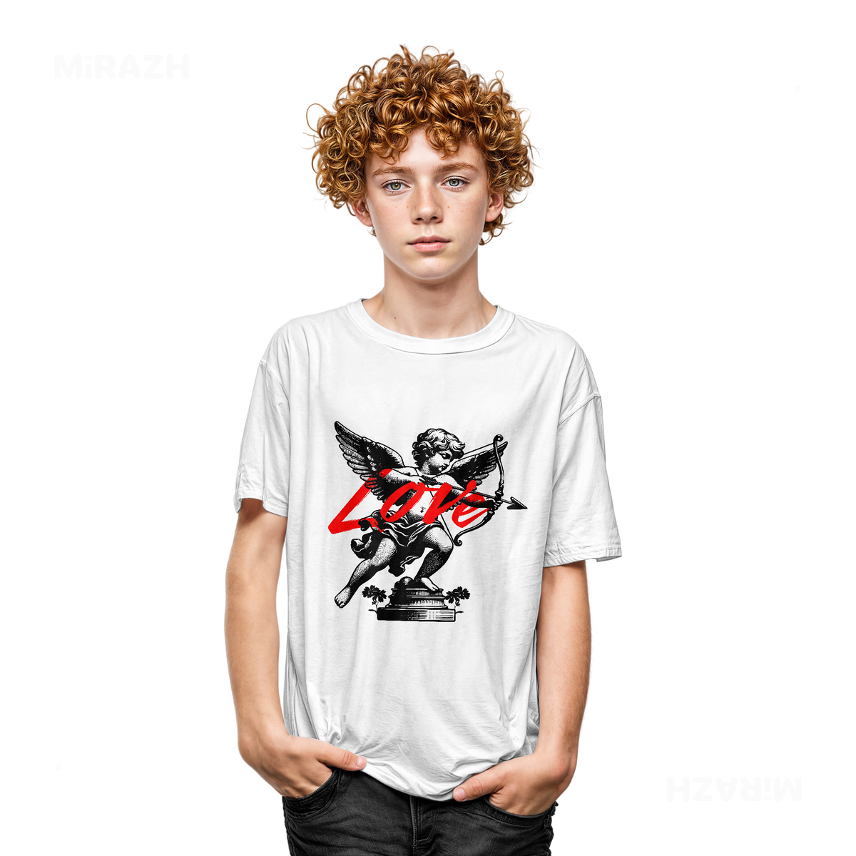 CupidLoveStruck Youth T Shirt 05 White