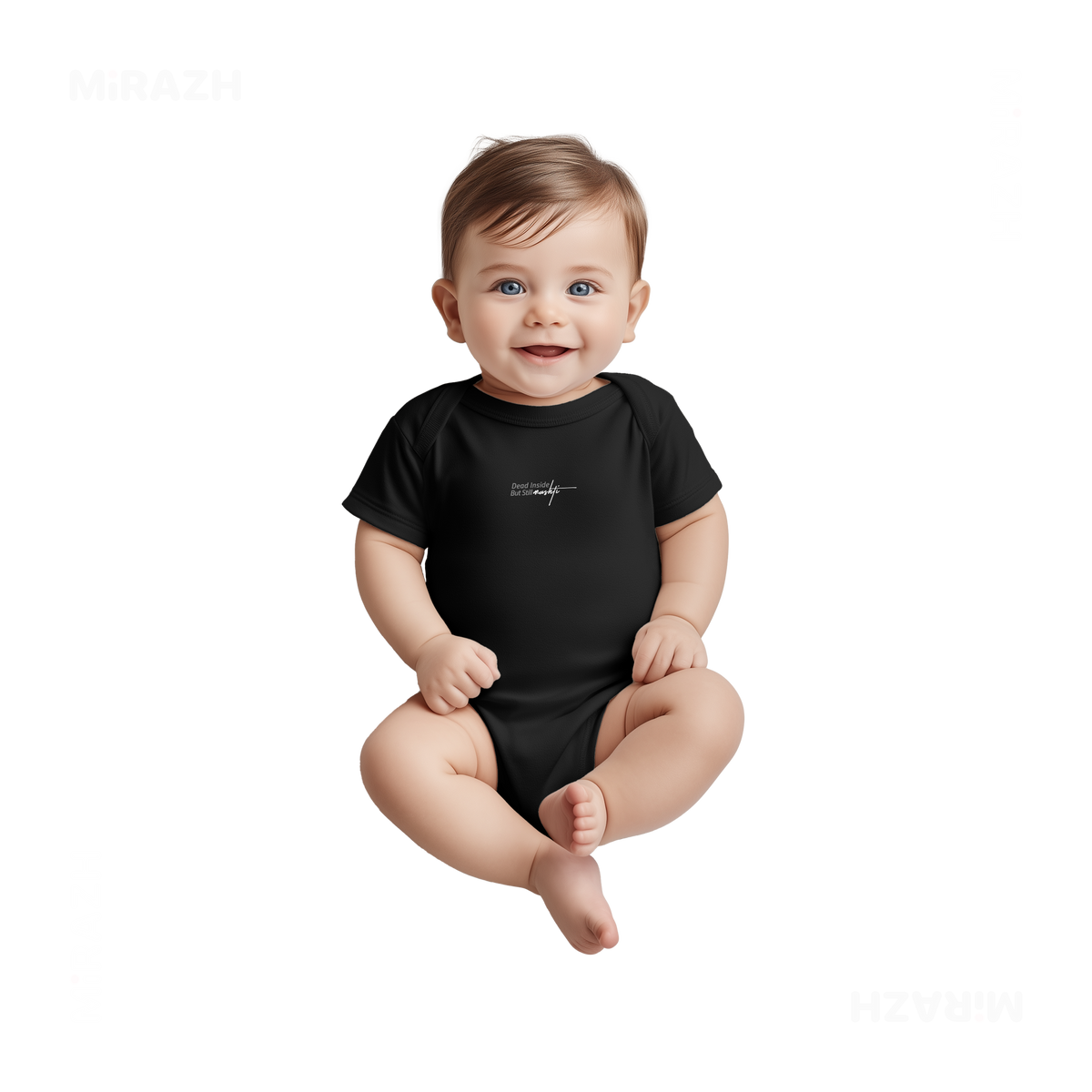 DeadInsideButStillMashti Baby Onesies 03 Black