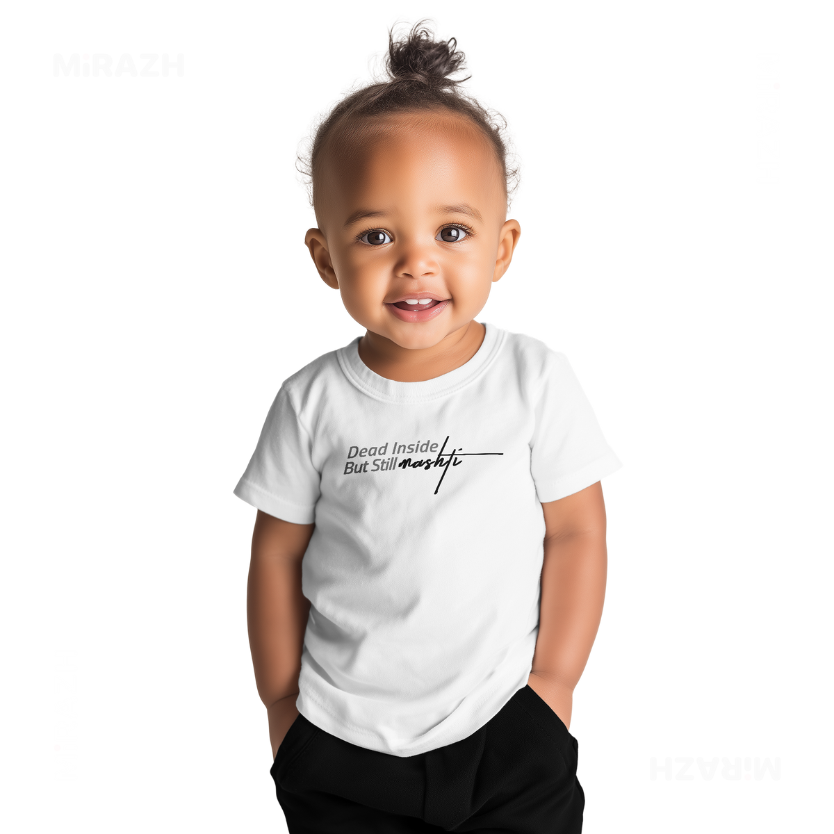 DeadInsideButStillMashti Baby T Shirt 04 White