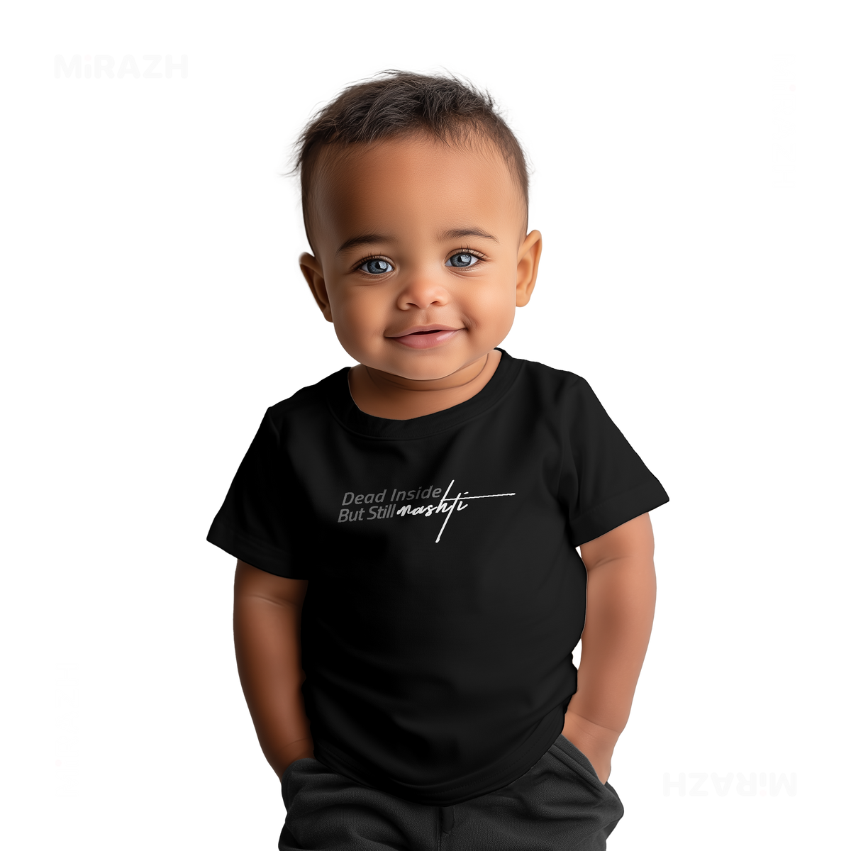 DeadInsideButStillMashti Baby T Shirt 05 Black