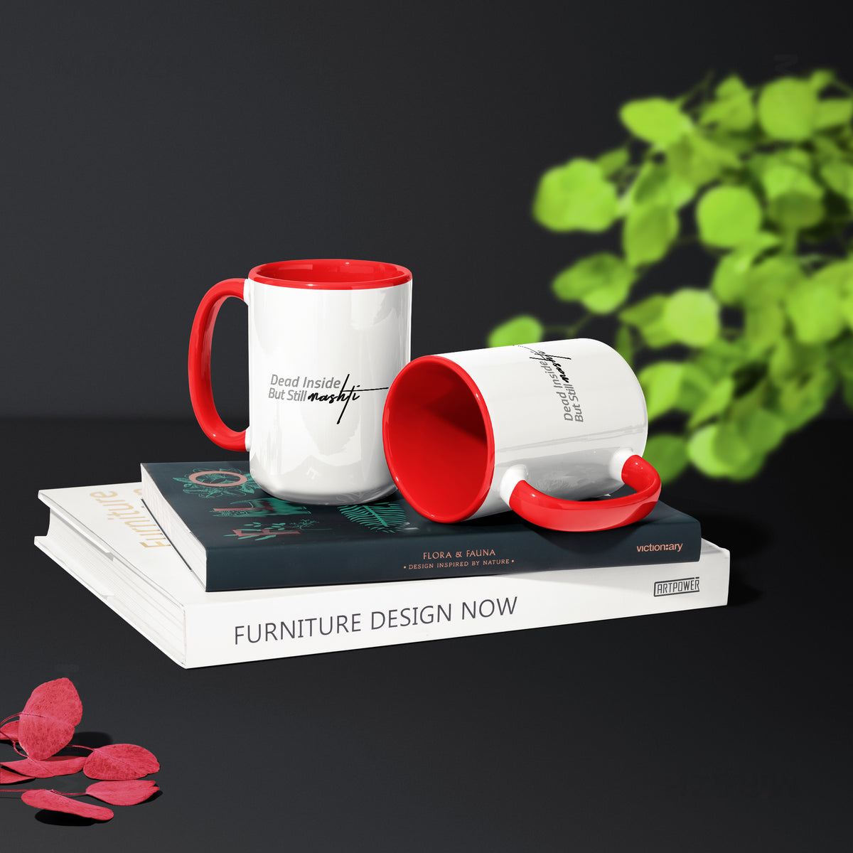 DeadInsideButStillMashti Ceramic Mug 02 White Red