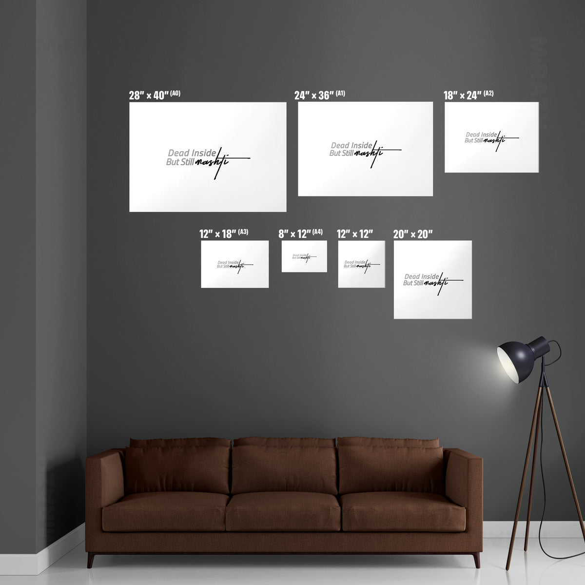 DeadInsideButStillMashti Framed Poster 06 Black Aluminum