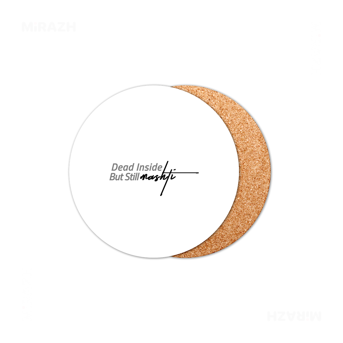 DeadInsideButStillMashti High Gloss Coaster 01 Round