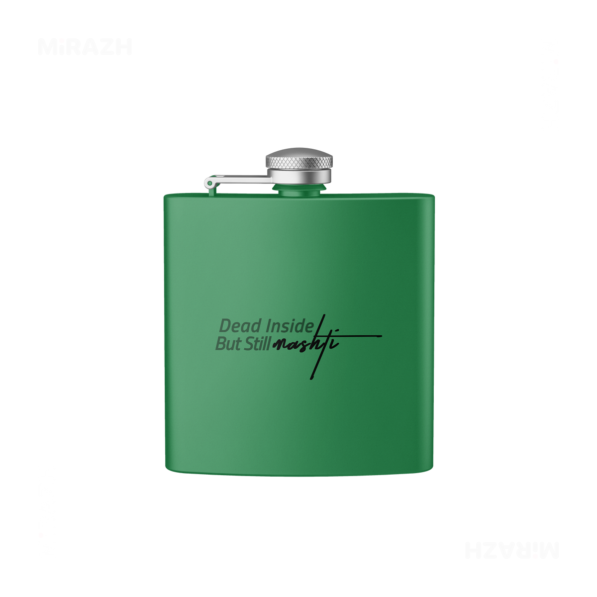 DeadInsideButStillMashti Hip Flasks 01 Green