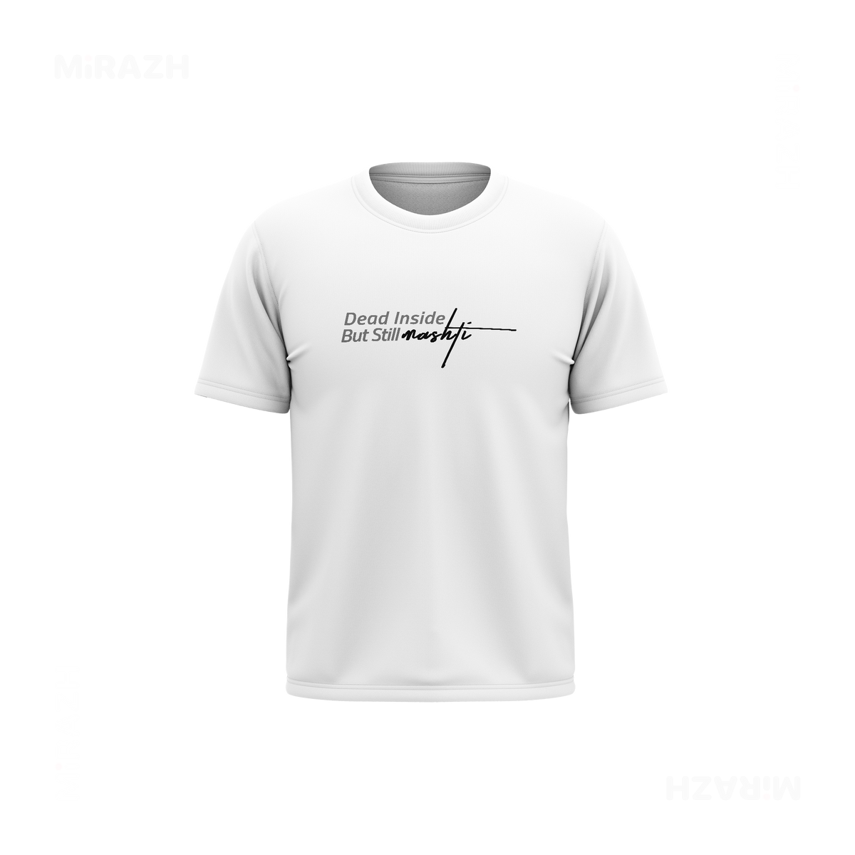 DeadInsideButStillMashti Youth T Shirt 01 White