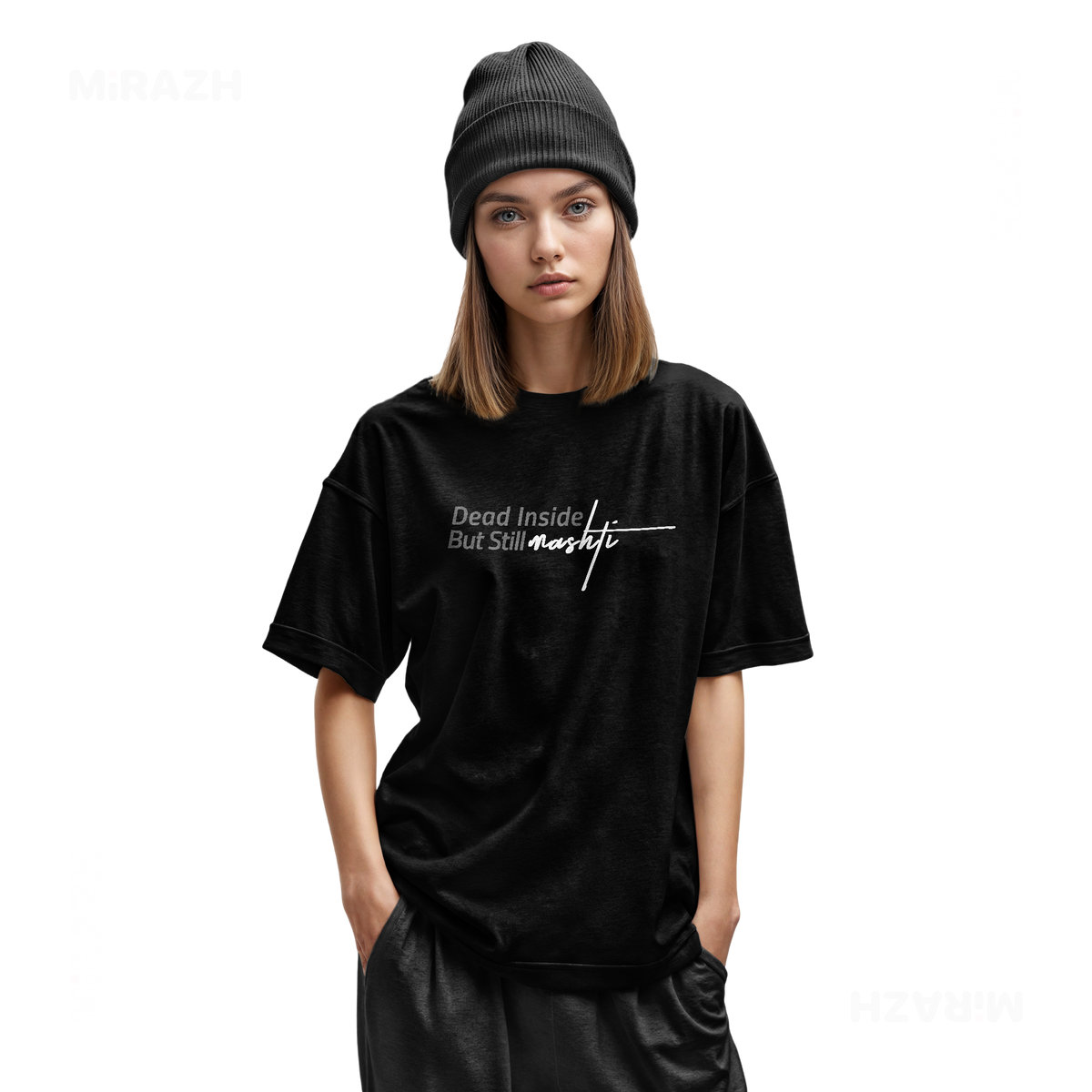 DeadInsideButStillMashti Youth T Shirt 02 Black