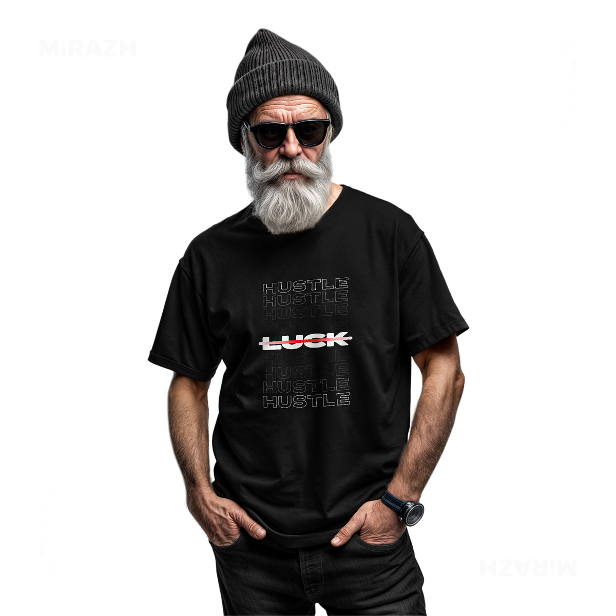 HustleOverLuck Adult T Shirt 06 Black