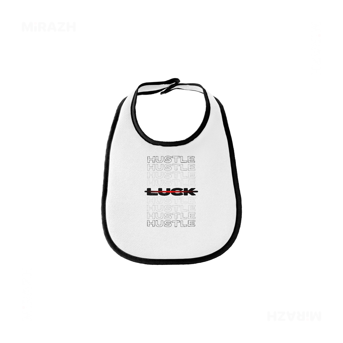 HustleOverLuck Baby Bibs 01 White Black