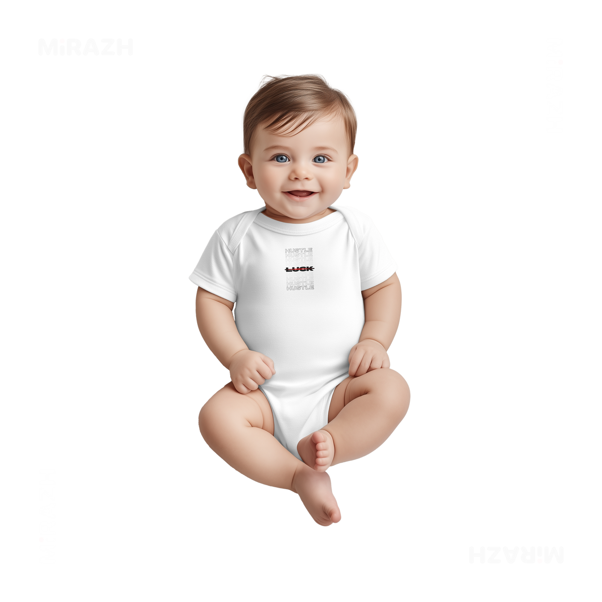 HustleOverLuck Baby Onesies 03 White