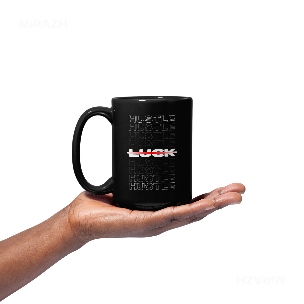 HustleOverLuck Ceramic Mug 03 Black