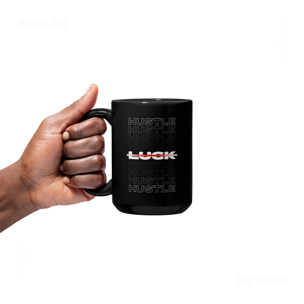 HustleOverLuck Ceramic Mug 05 Black