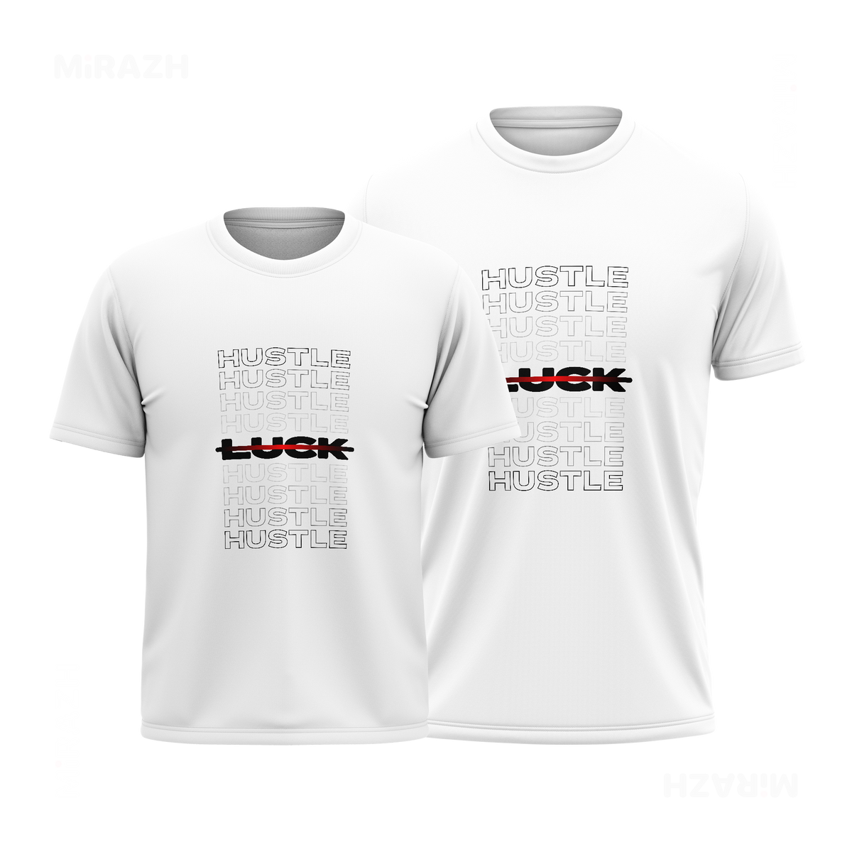HustleOverLuck Couple T Shirt 01 White
