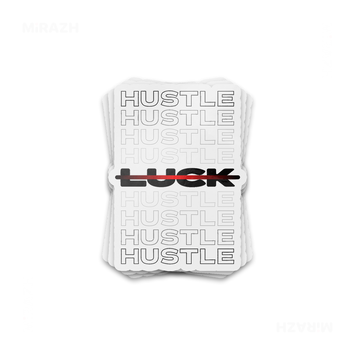 HustleOverLuck Die Cut Outdoor Sticker 01 Clear