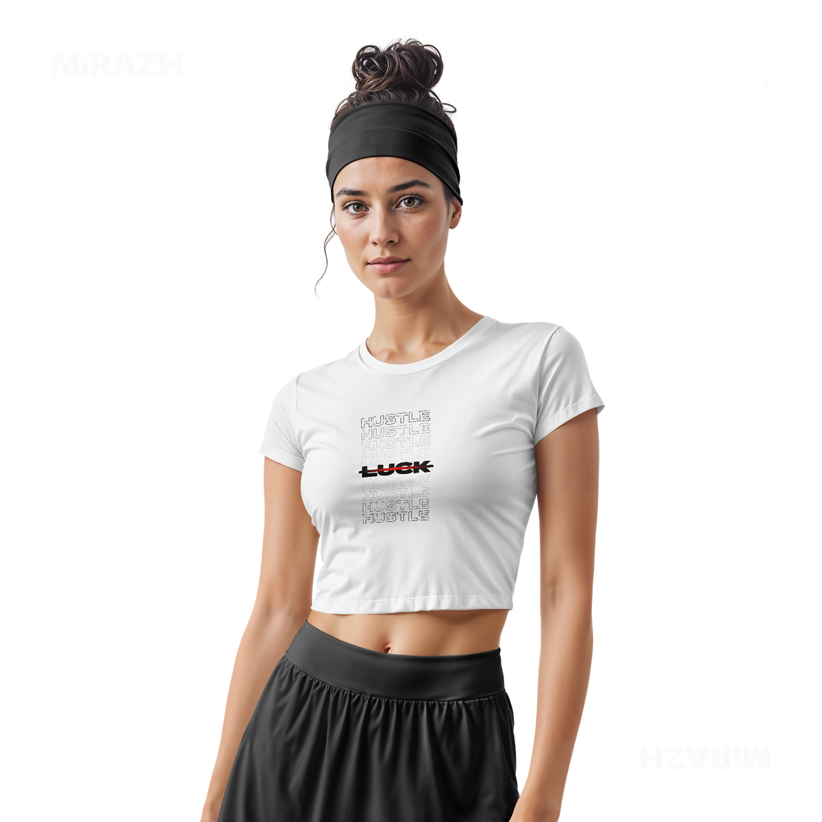 HustleOverLuck Fitted Crop Top 02 White